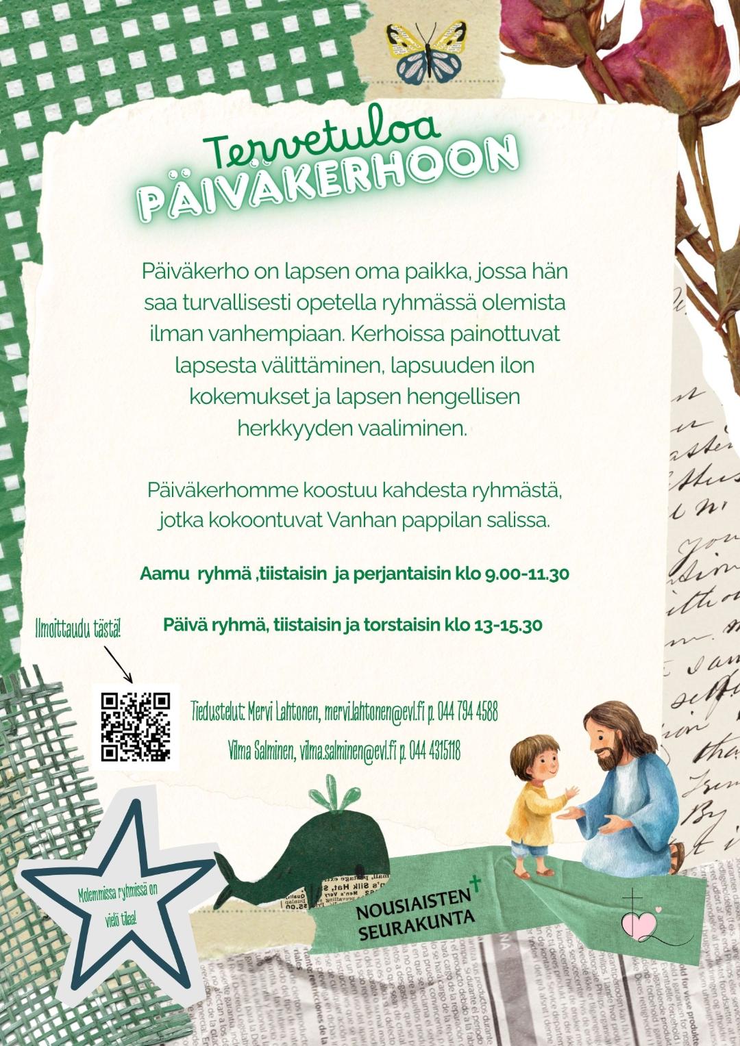 Päiväkerho, oma paikka lapsille ! :)